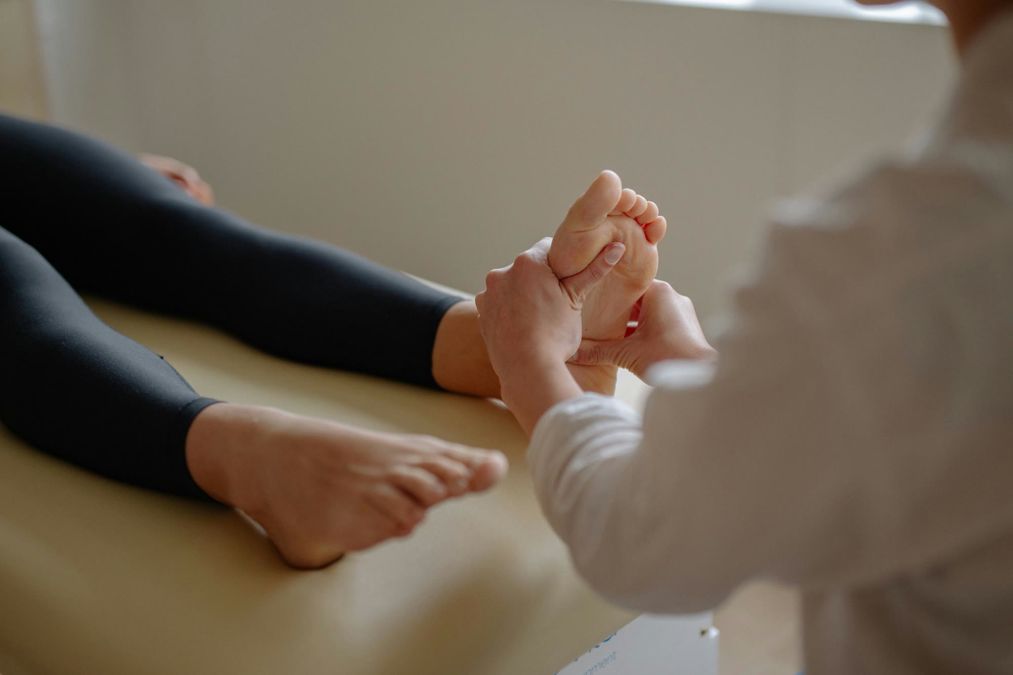 A foot massage treatment at Cedarvale NSW